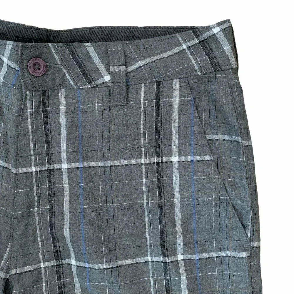 O'Neill Triumph Plaid Long Shorts NWOT Size 30